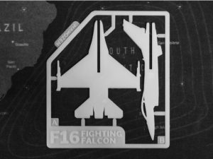 فایل stl پازل سه بعدی هواپیما جنگنده فالکون f-16