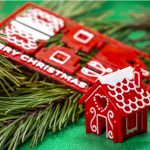 فایل stl پازل سه بعدی خانه تزئینی مخصوص درخت کریسمس